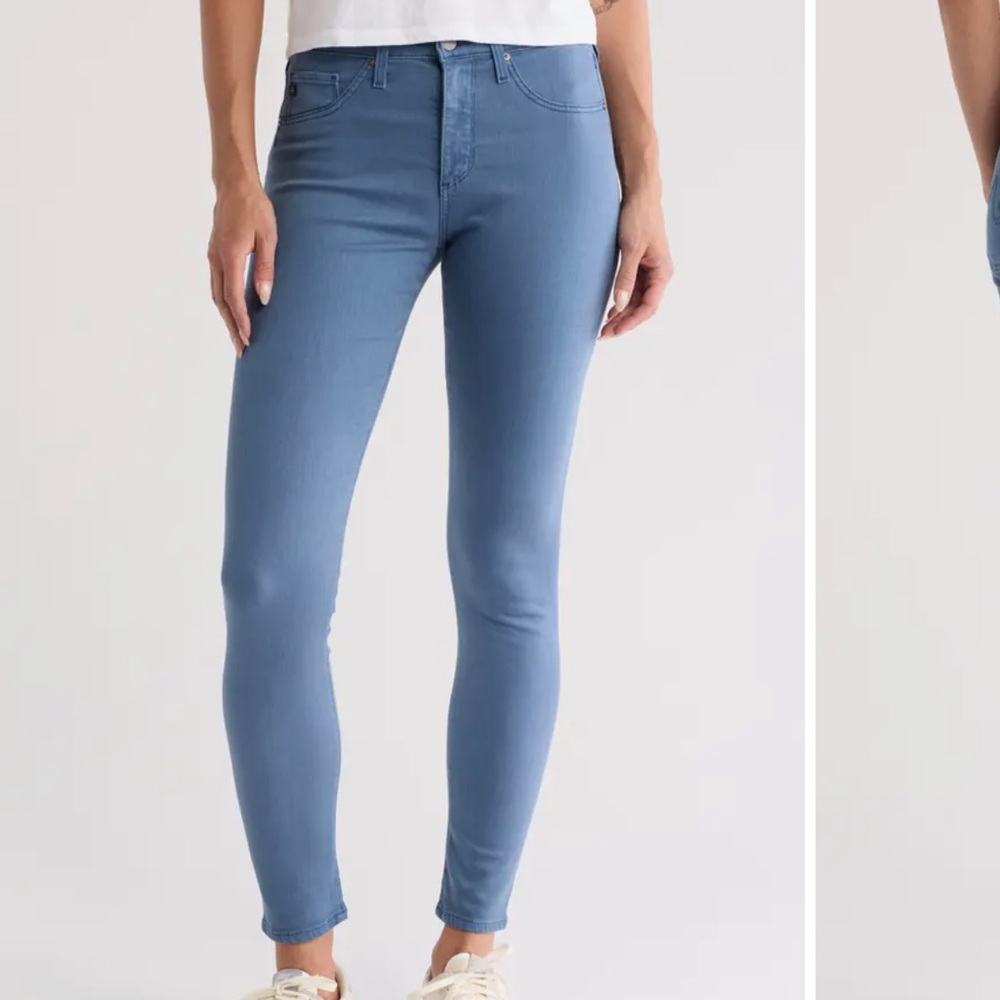 NWOT AG Farrah Seamless Ankle Skinny Jeans in Sulfur Rio Blue